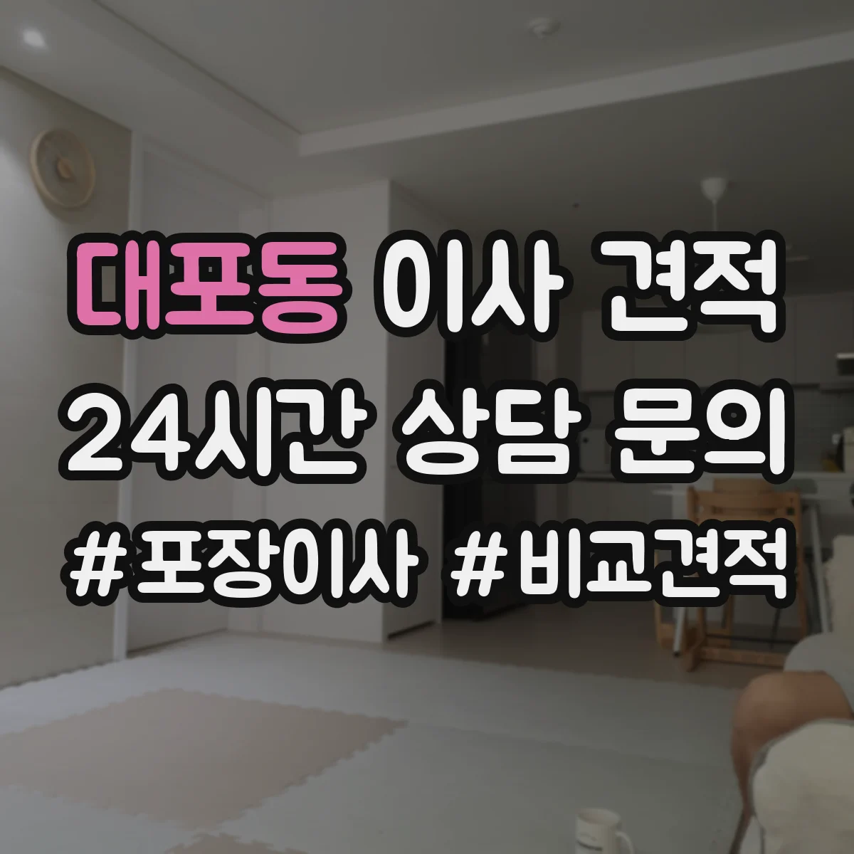 대포동 이사 견적