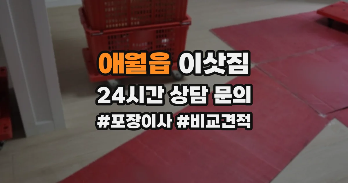 애월읍 이삿짐