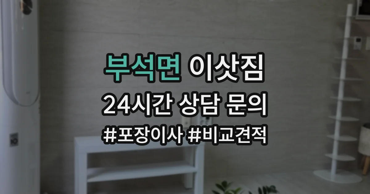 부석면 이삿짐