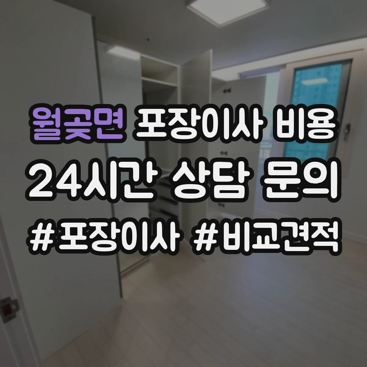 월곶면 포장이사 비용