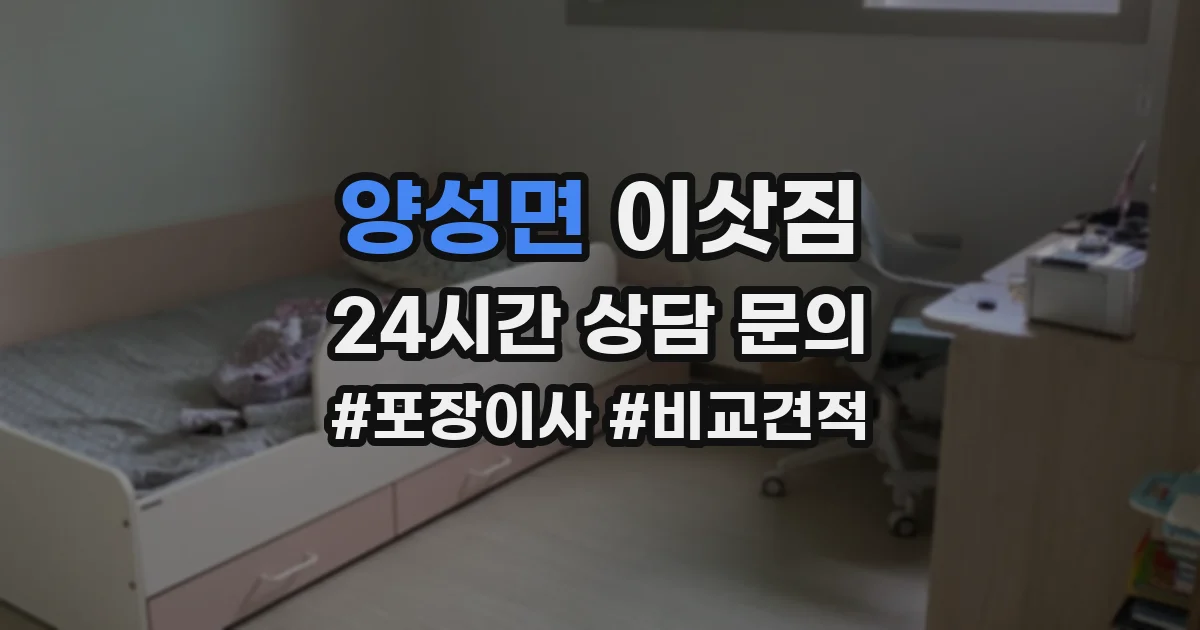 양성면 이삿짐
