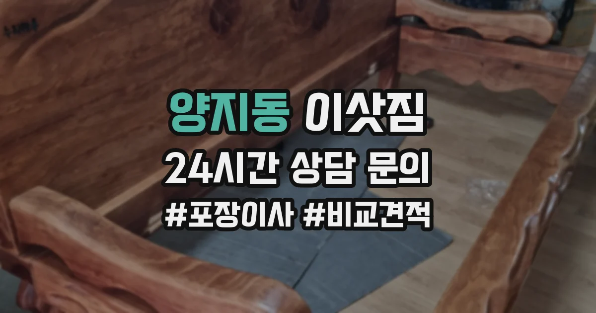 양지동 이삿짐