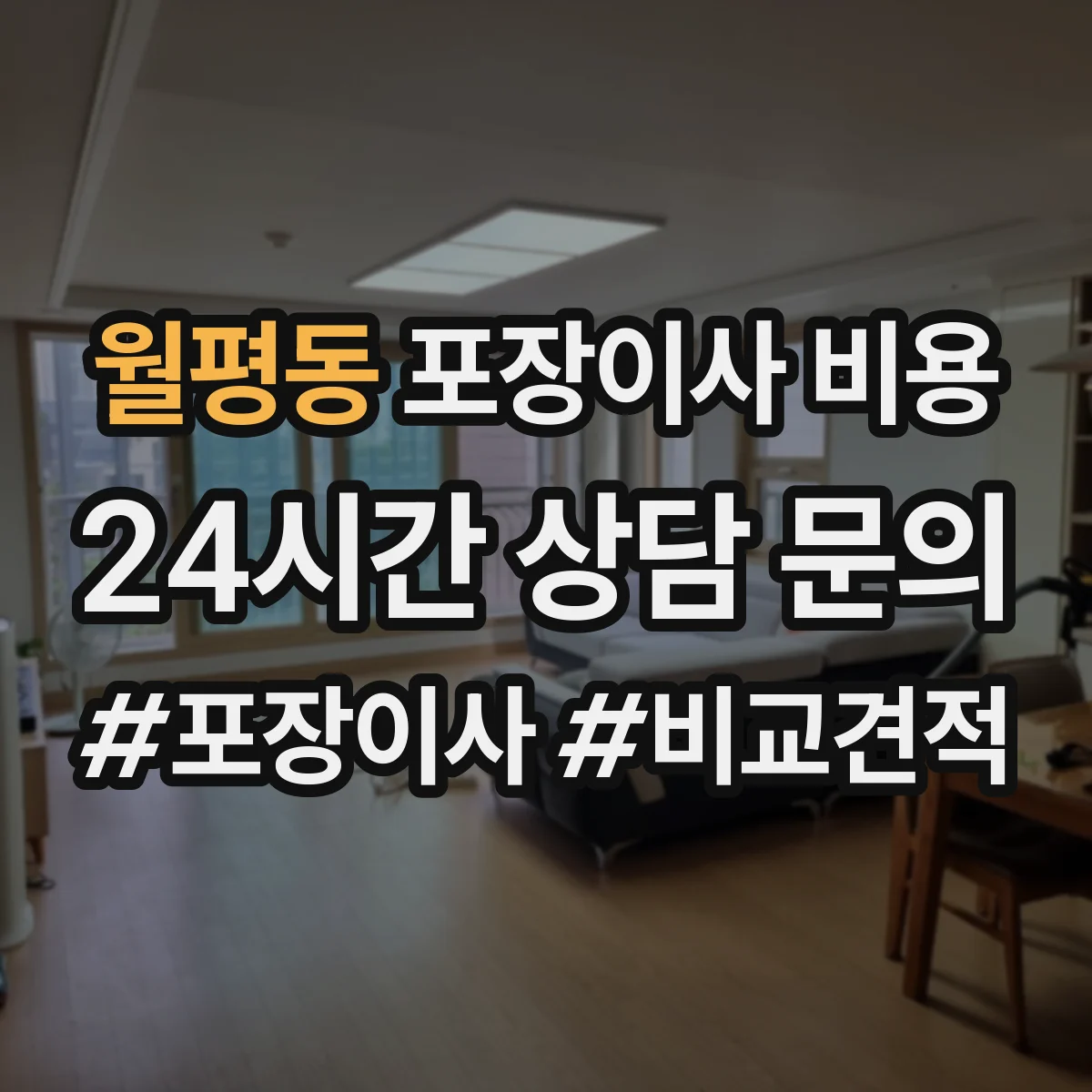 월평동 포장이사 비용