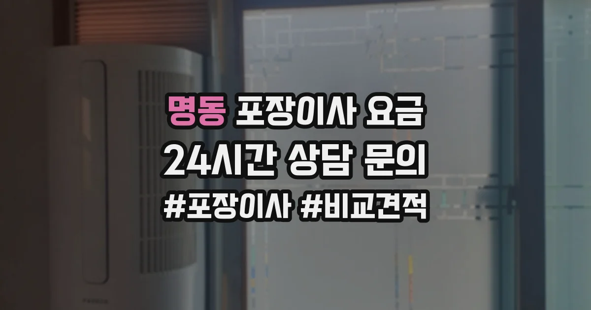 명동 포장이사 요금