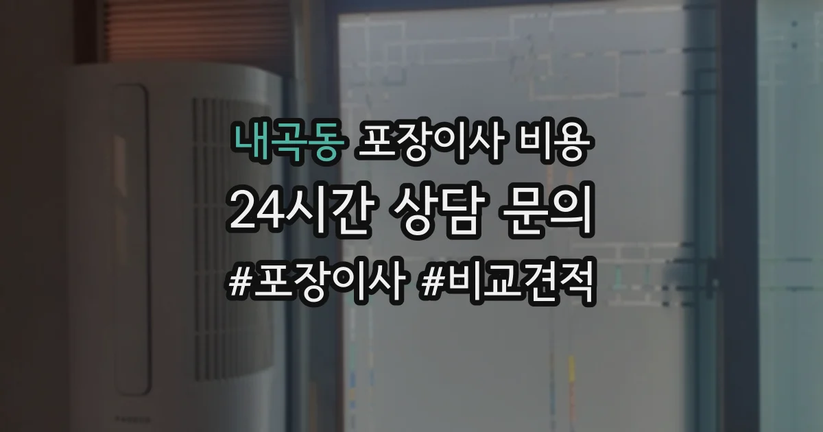 내곡동 포장이사 비용