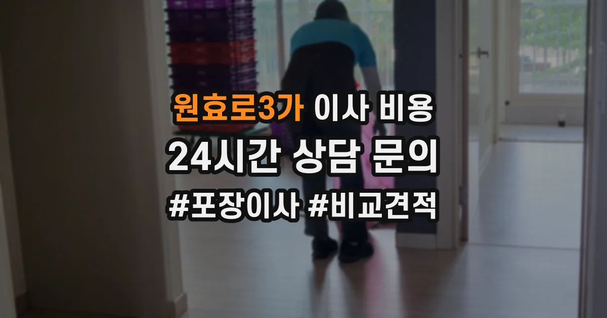 원효로3가 이사 비용