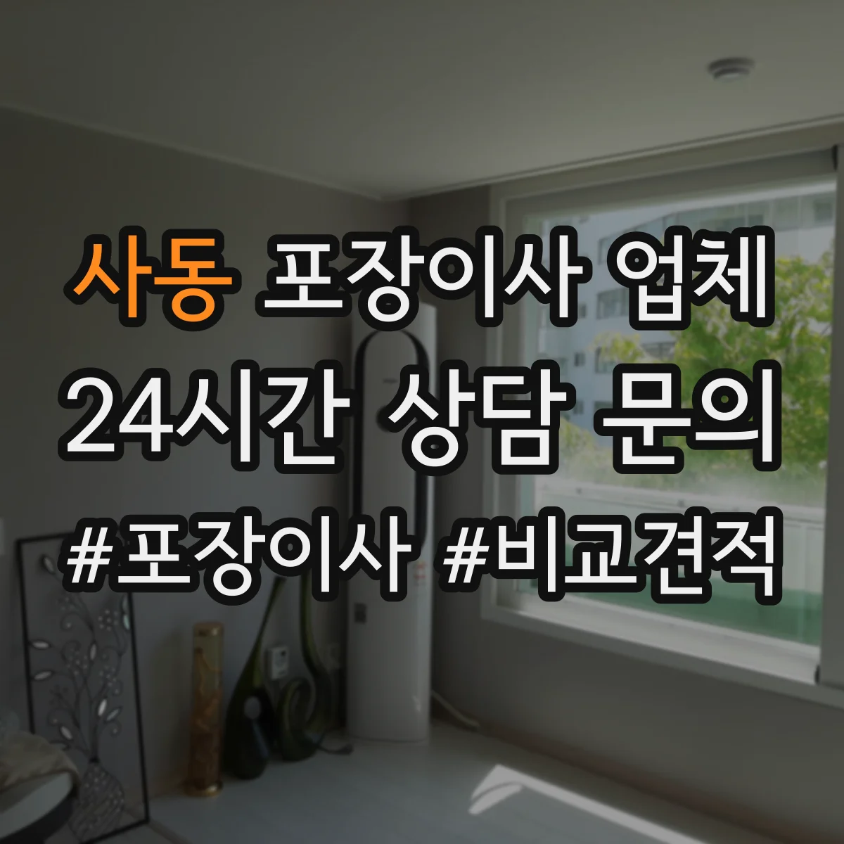 사동 포장이사 업체