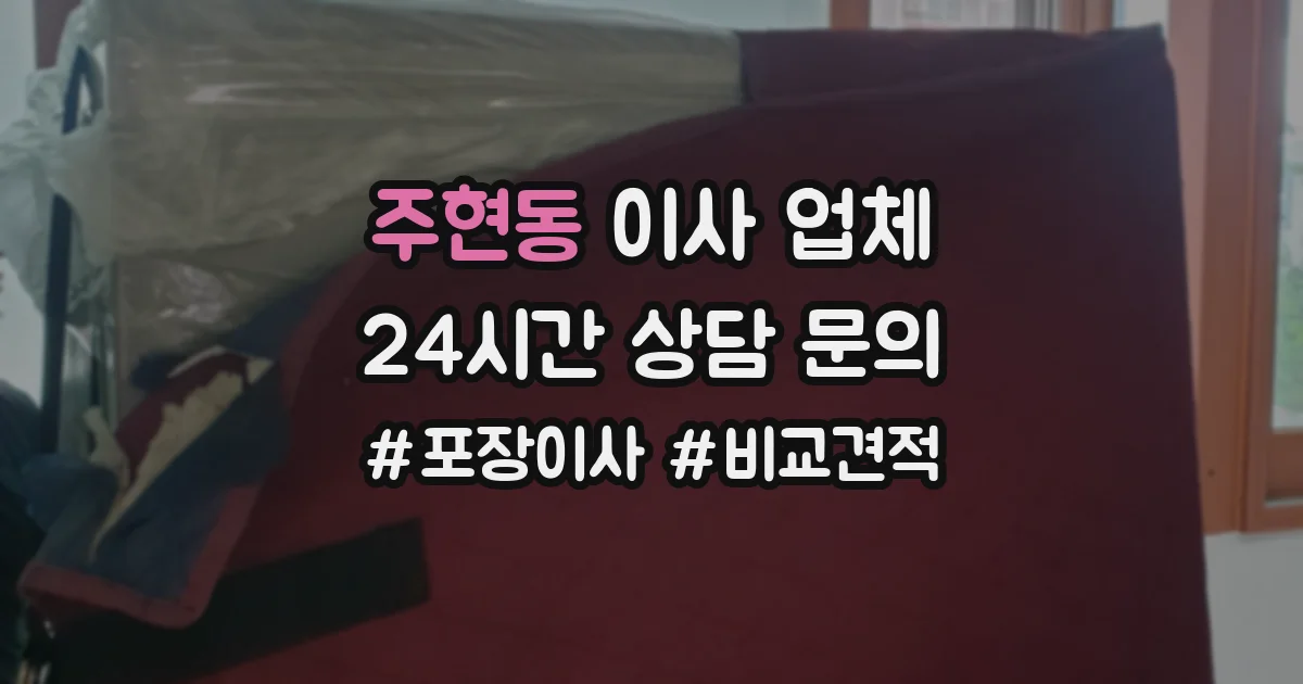 주현동 이사 업체