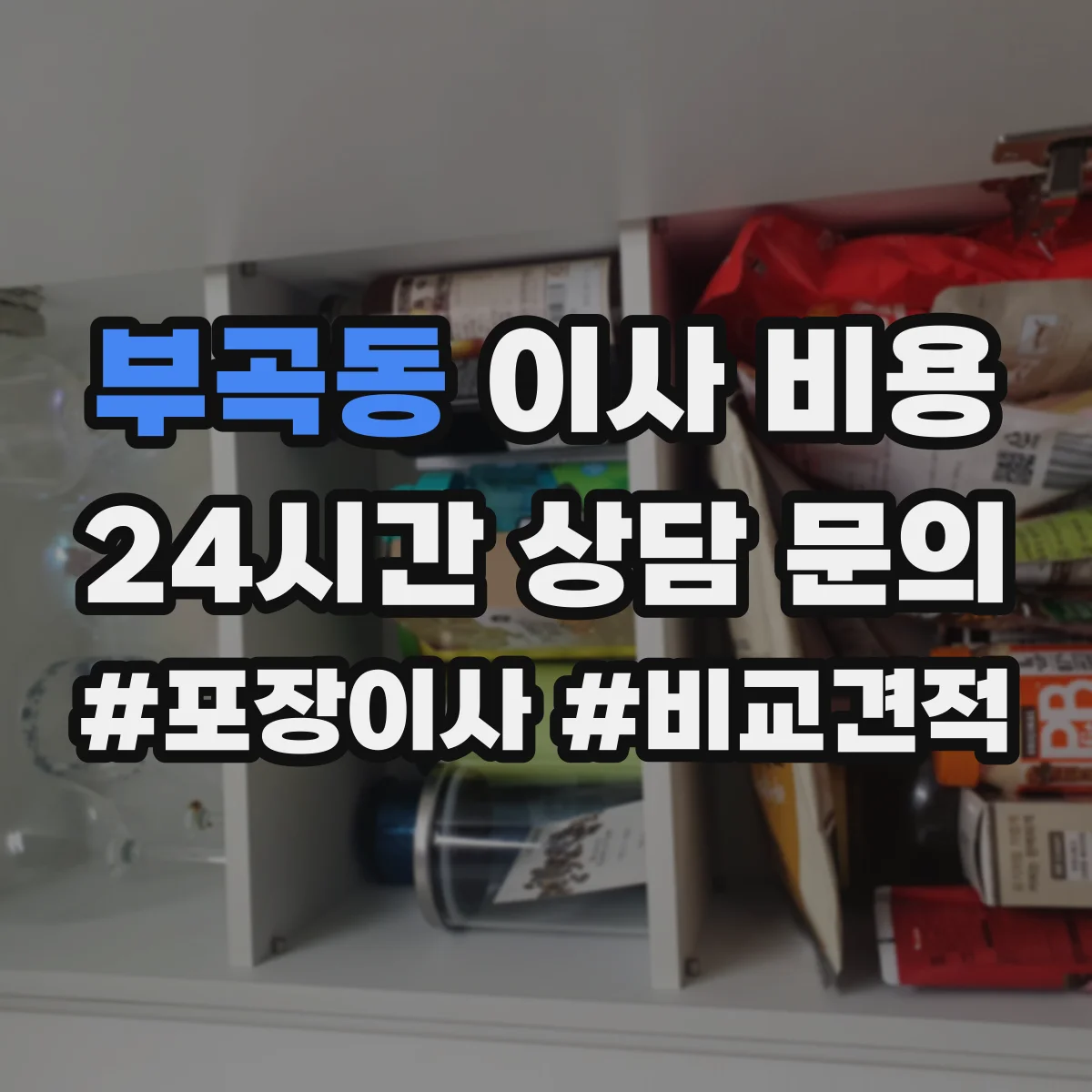 부곡동 이사 비용