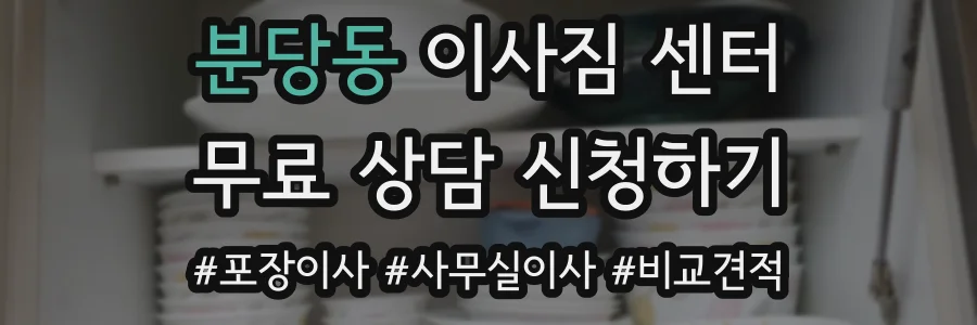 분당동 이사짐 센터