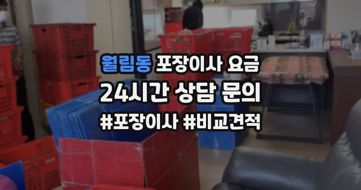 월림동 포장이사 요금