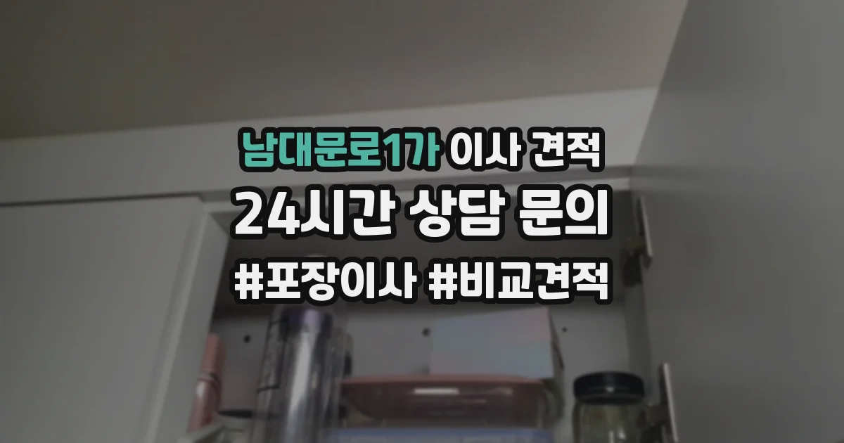 남대문로1가 이사 견적