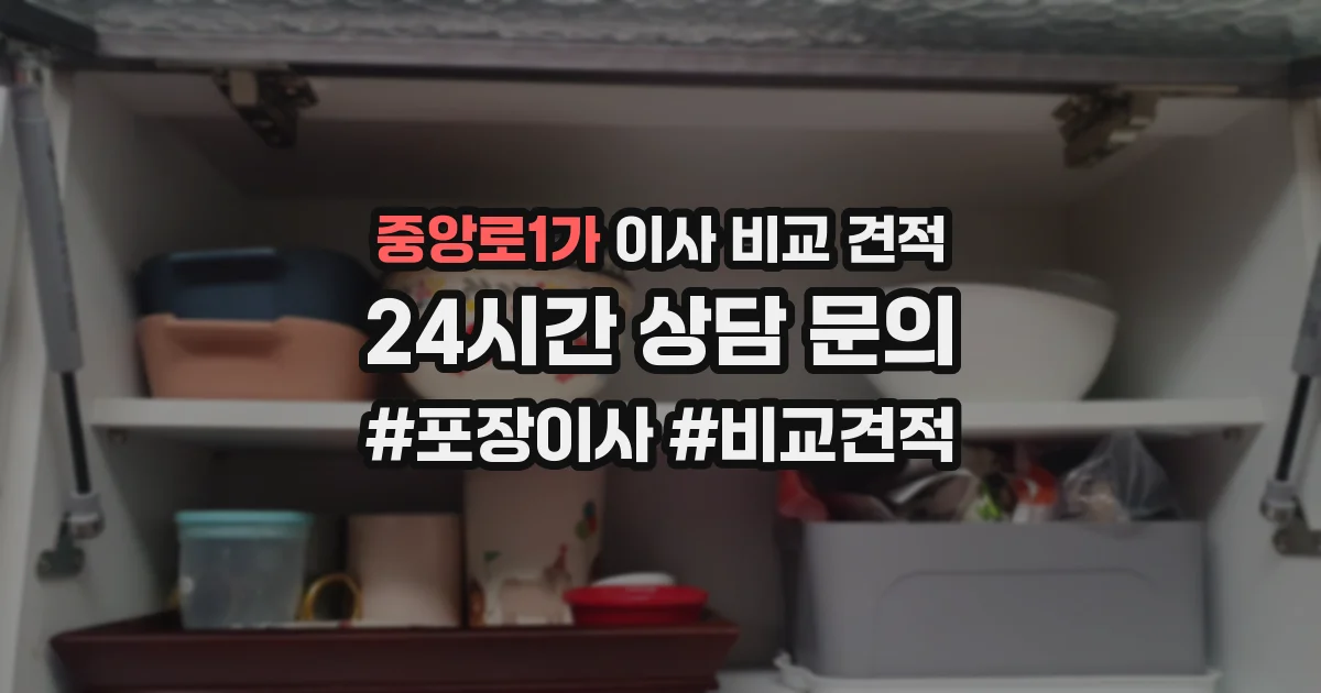 중앙로1가 이사 비교 견적