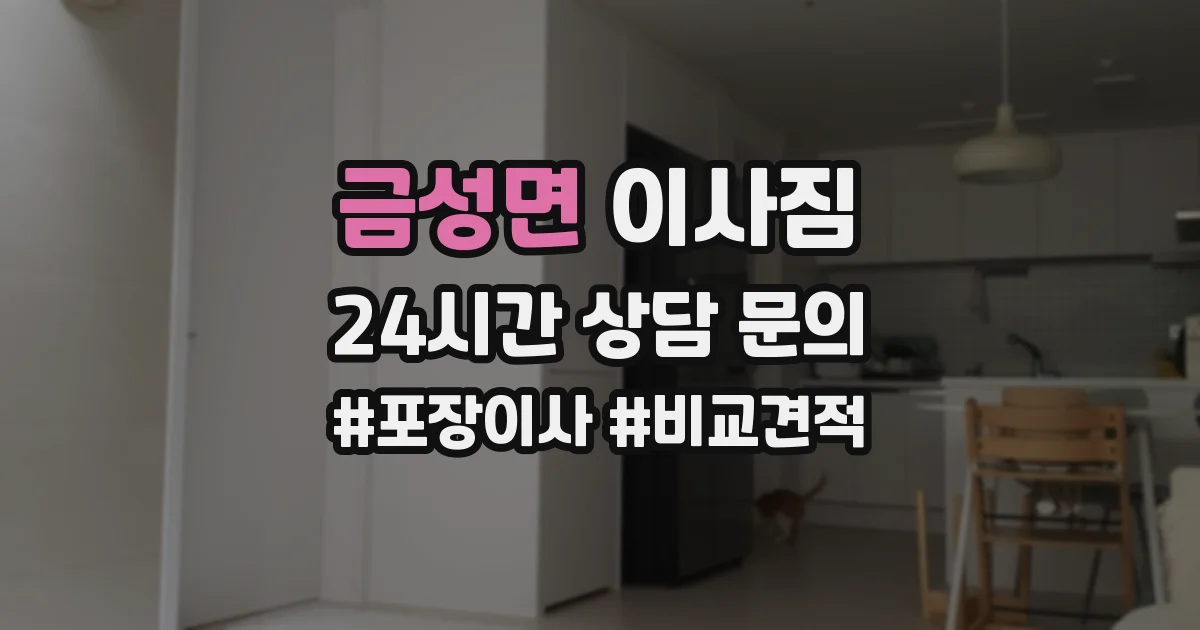 금성면 이사짐