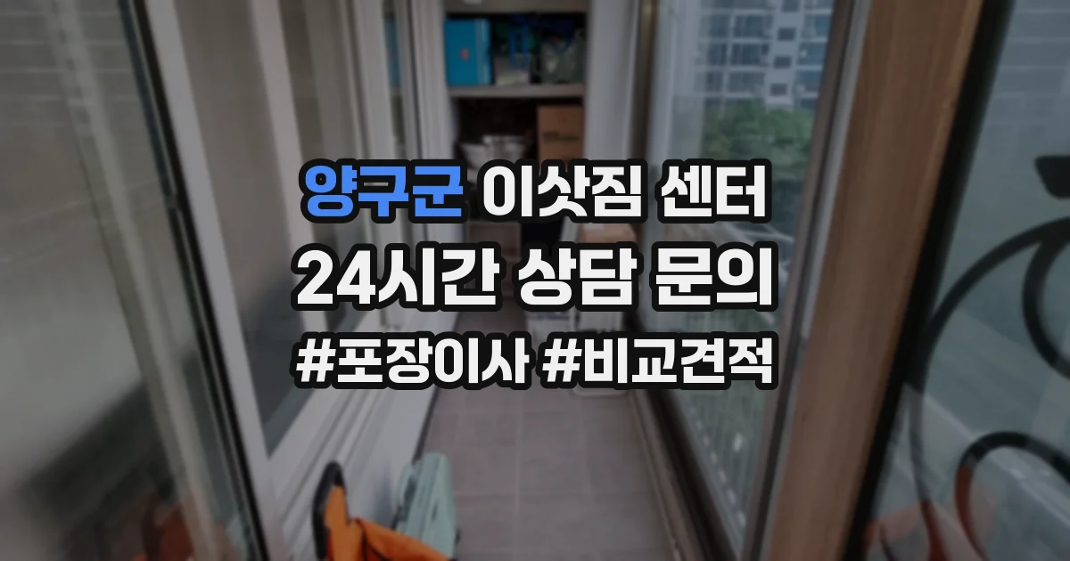 양구군 이삿짐 센터