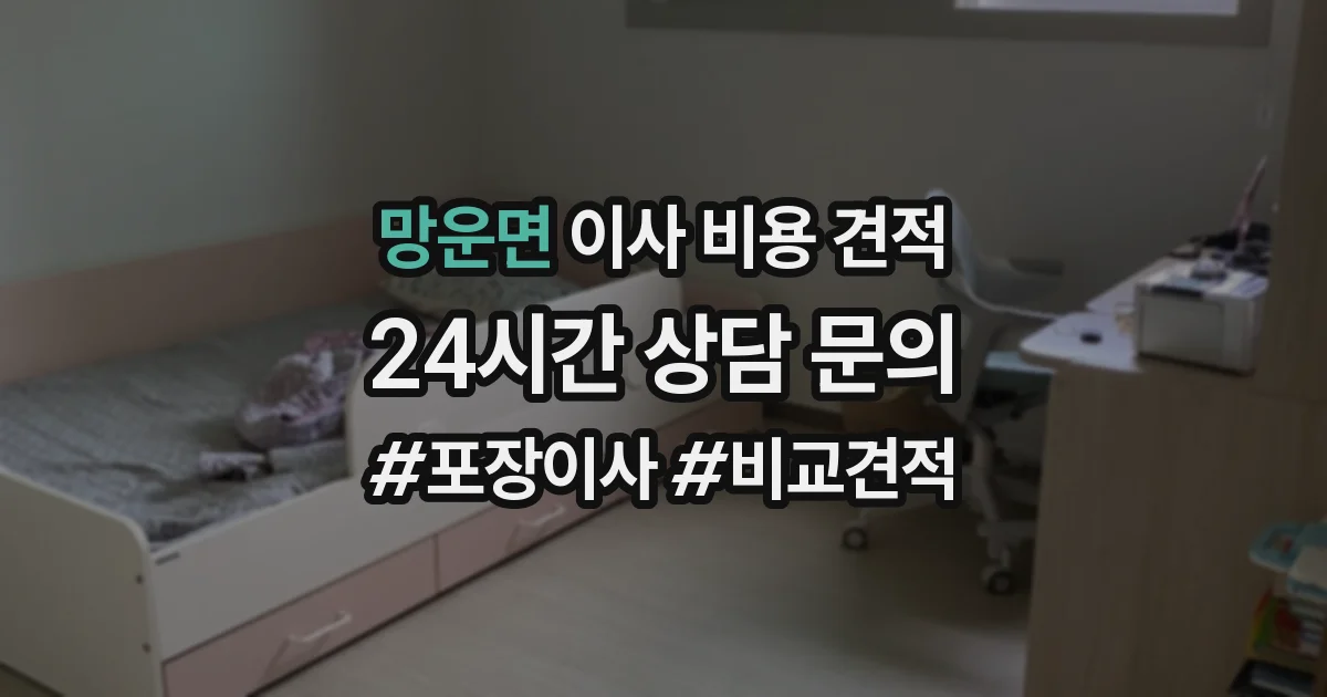 망운면 이사 비용 견적
