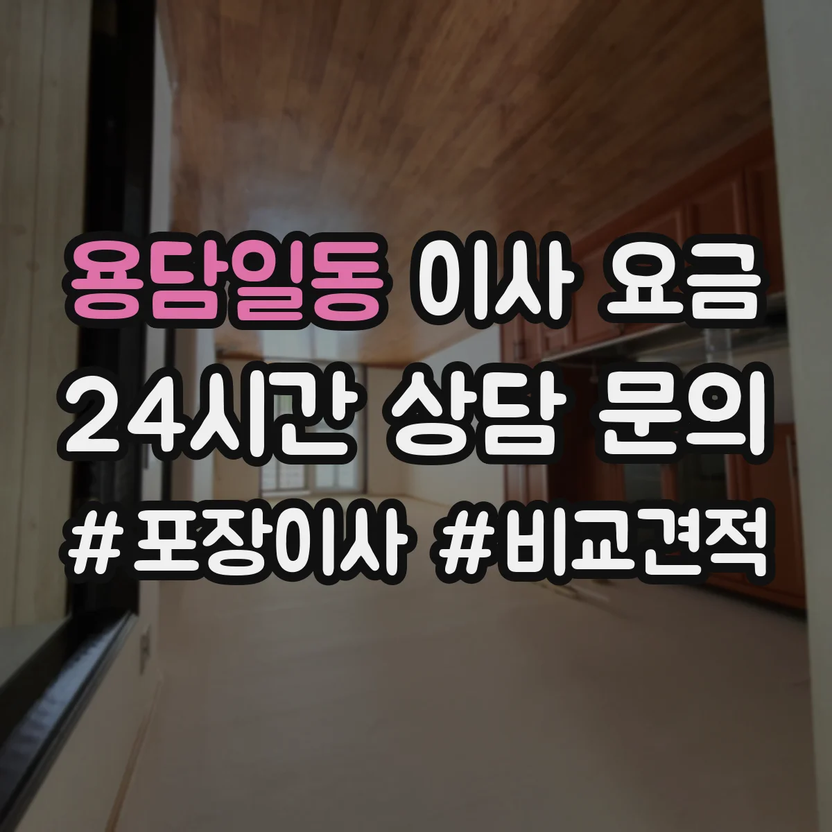 용담일동 이사 요금