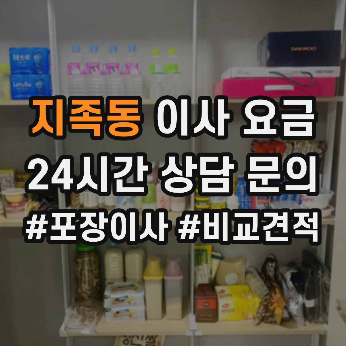 지족동 이사 요금