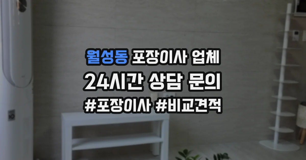 월성동 포장이사 업체