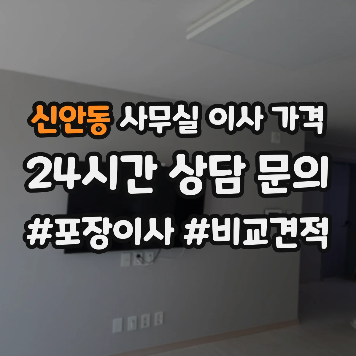신안동 사무실 이사 가격