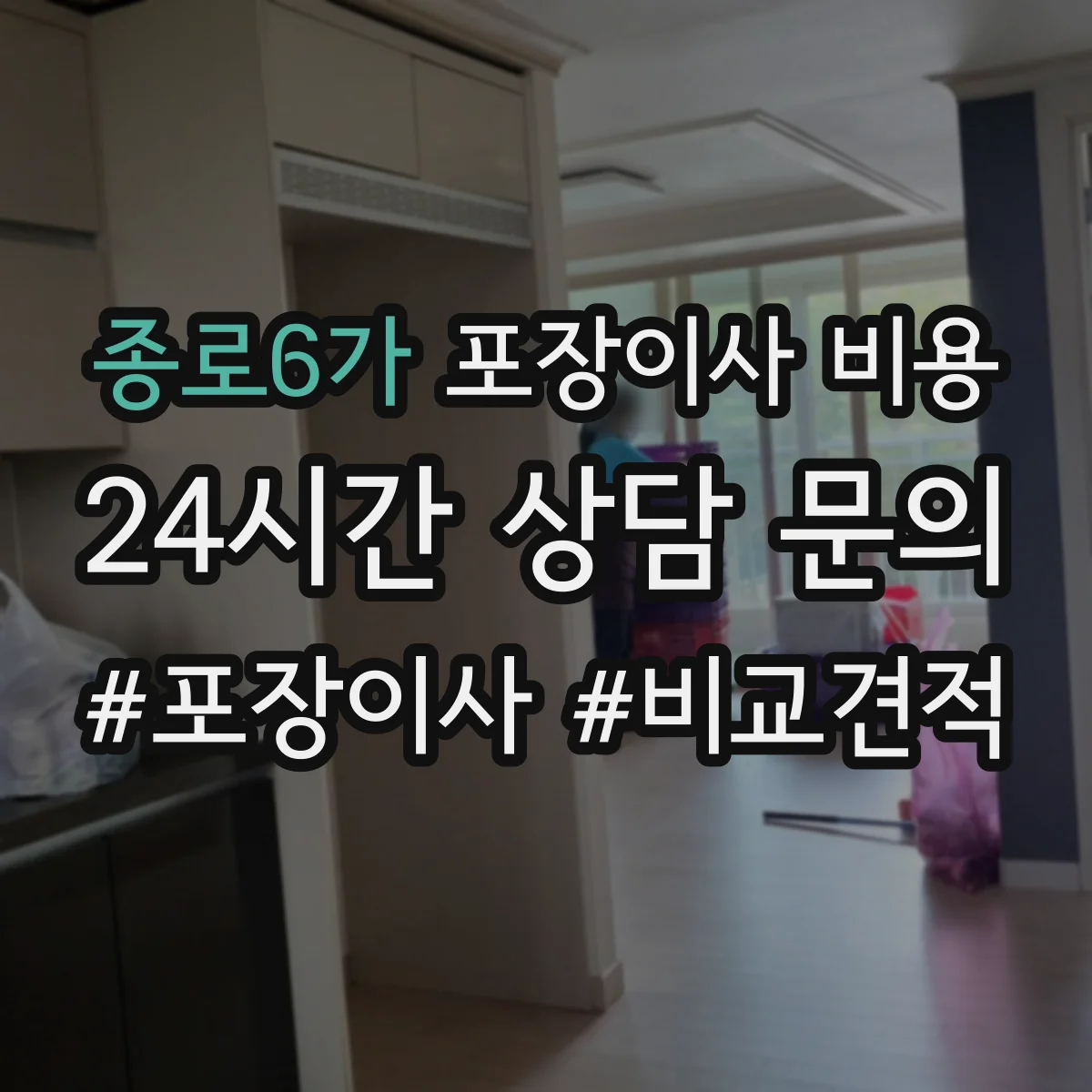 종로6가 포장이사 비용