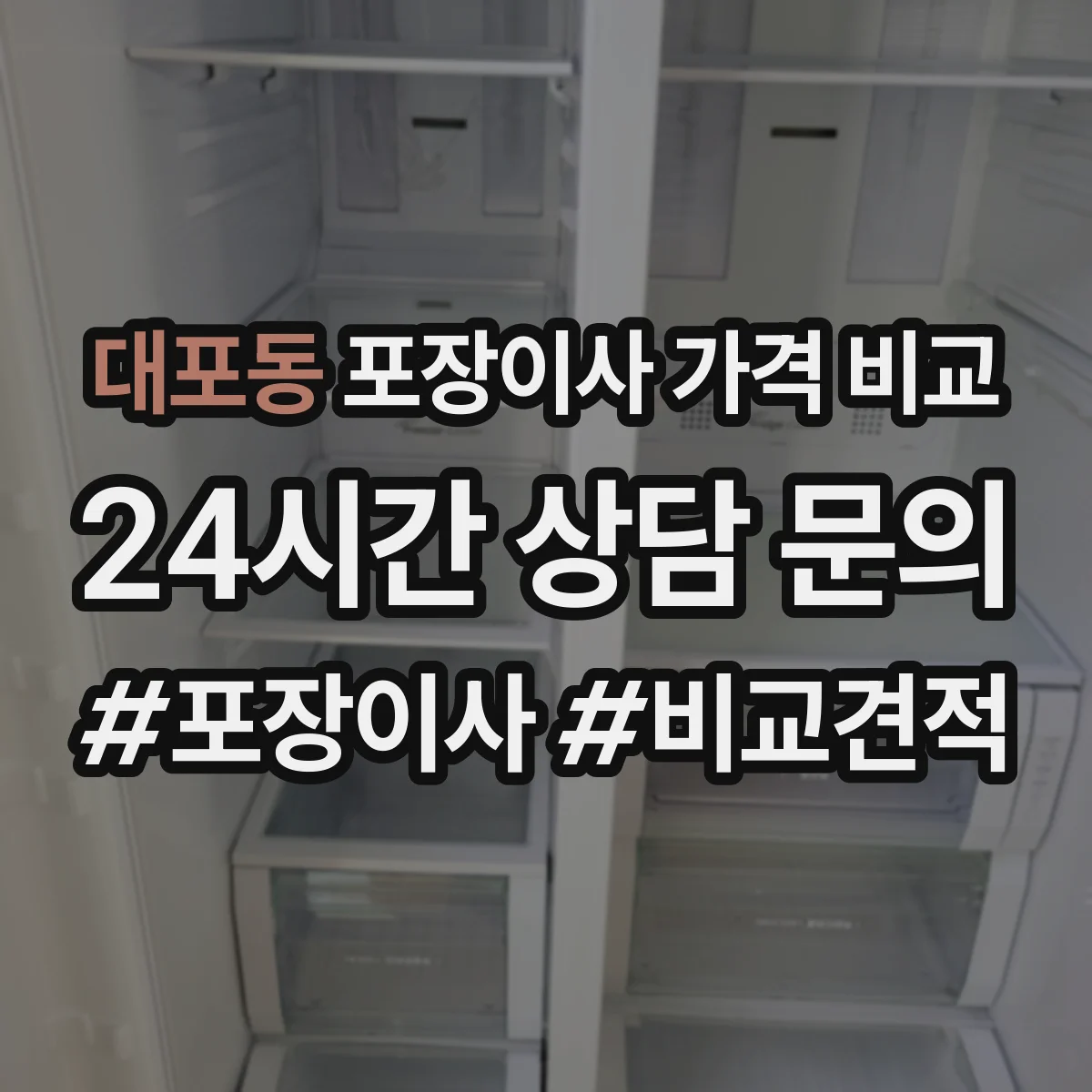 대포동 포장이사 가격 비교