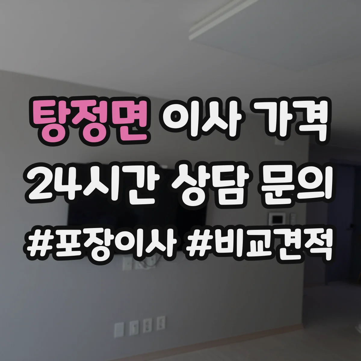 탕정면 이사 가격