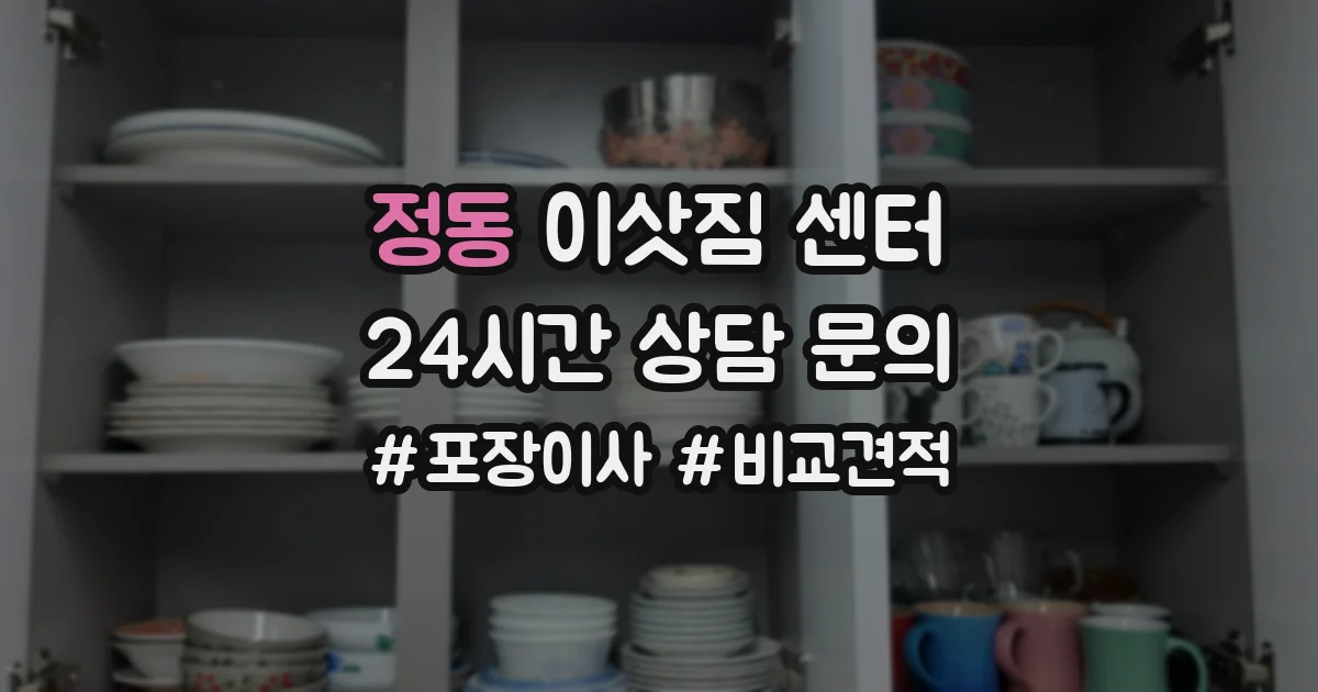 정동 이삿짐 센터