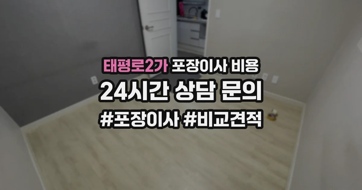 태평로2가 포장이사 비용