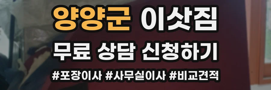 양양군 이삿짐