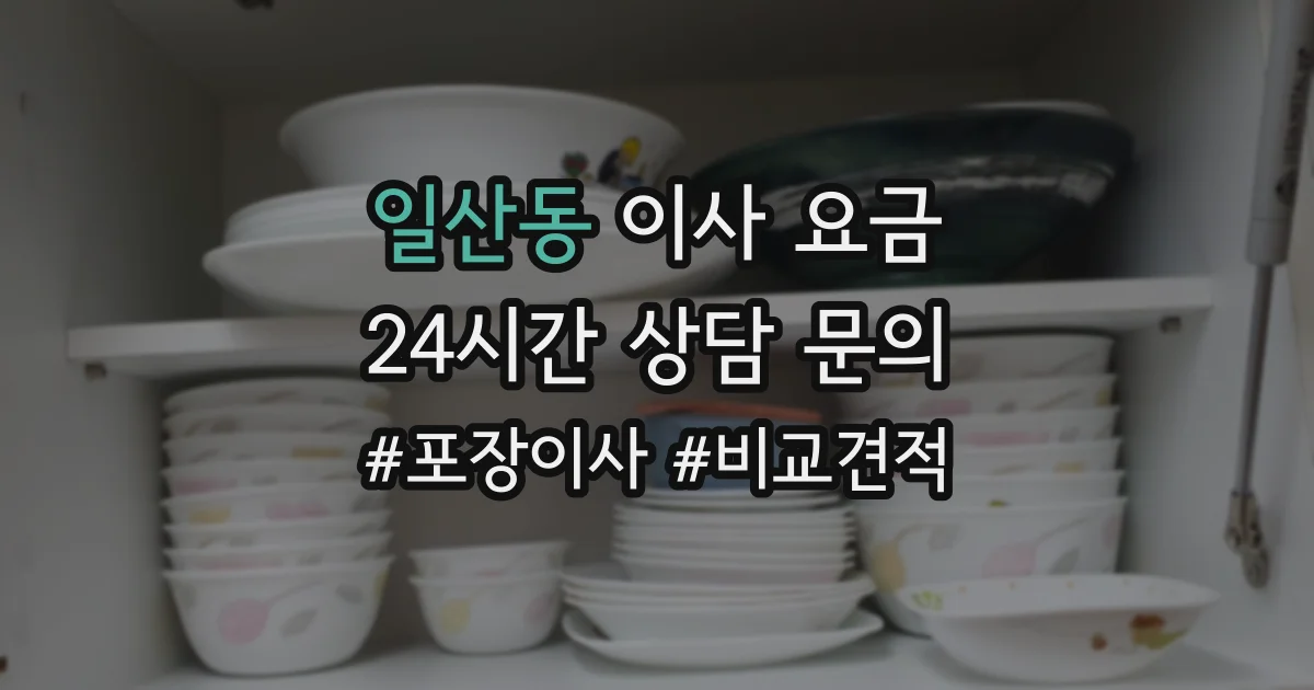 일산동 이사 요금