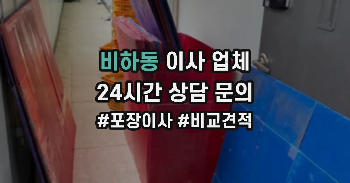 비하동 이사 업체