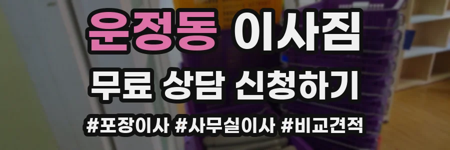 운정동 이사짐