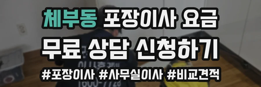 체부동 포장이사 요금