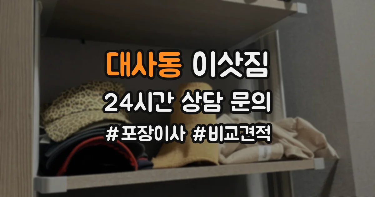 대사동 이삿짐