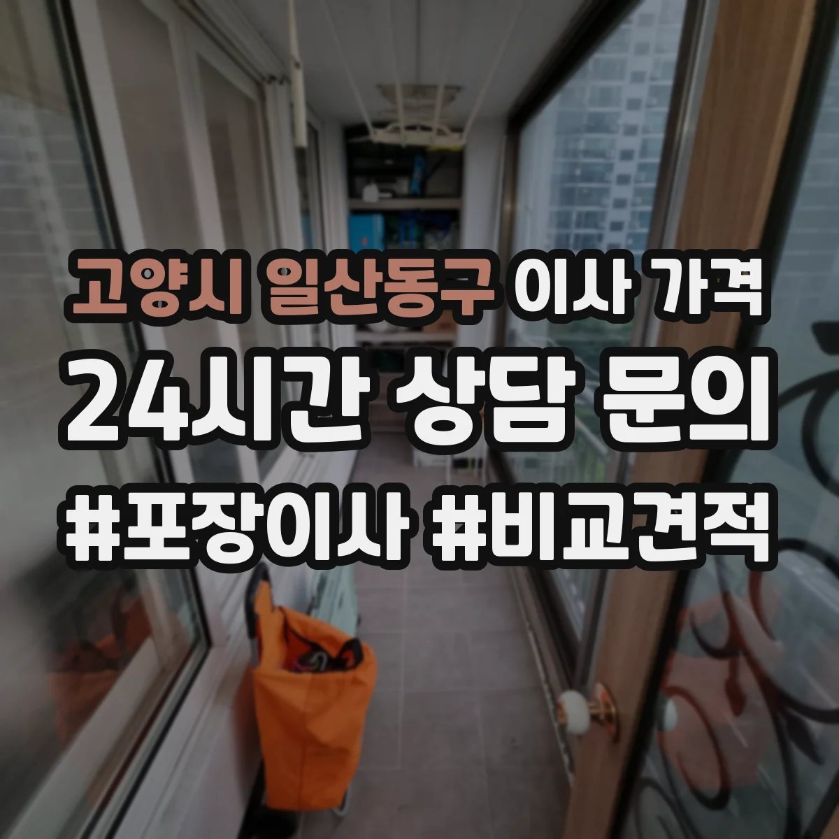 고양시 일산동구 이사 가격