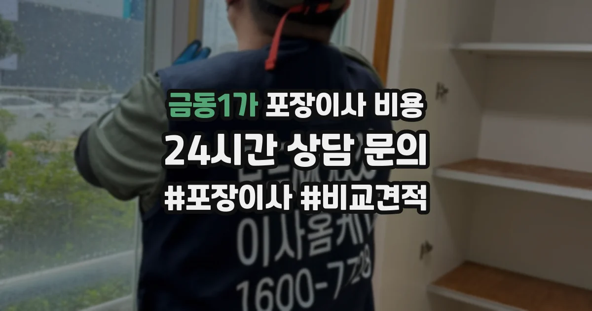 금동1가 포장이사 비용