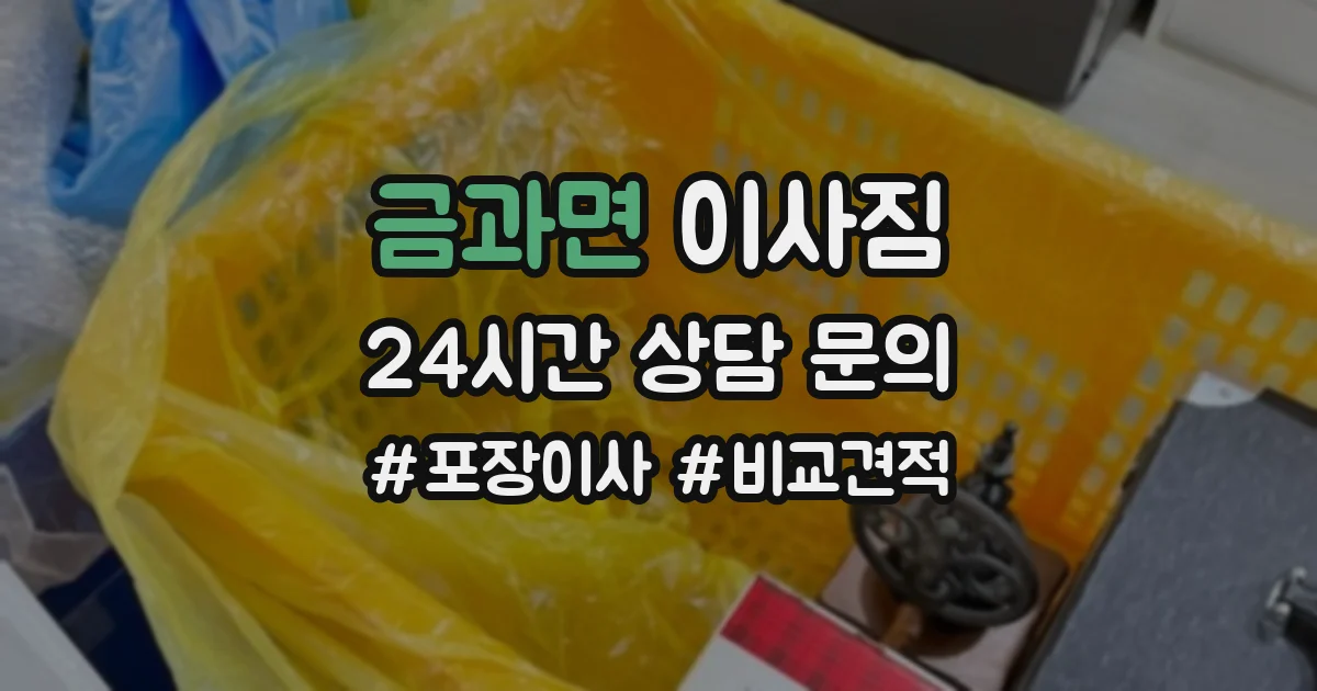 금과면 이사짐
