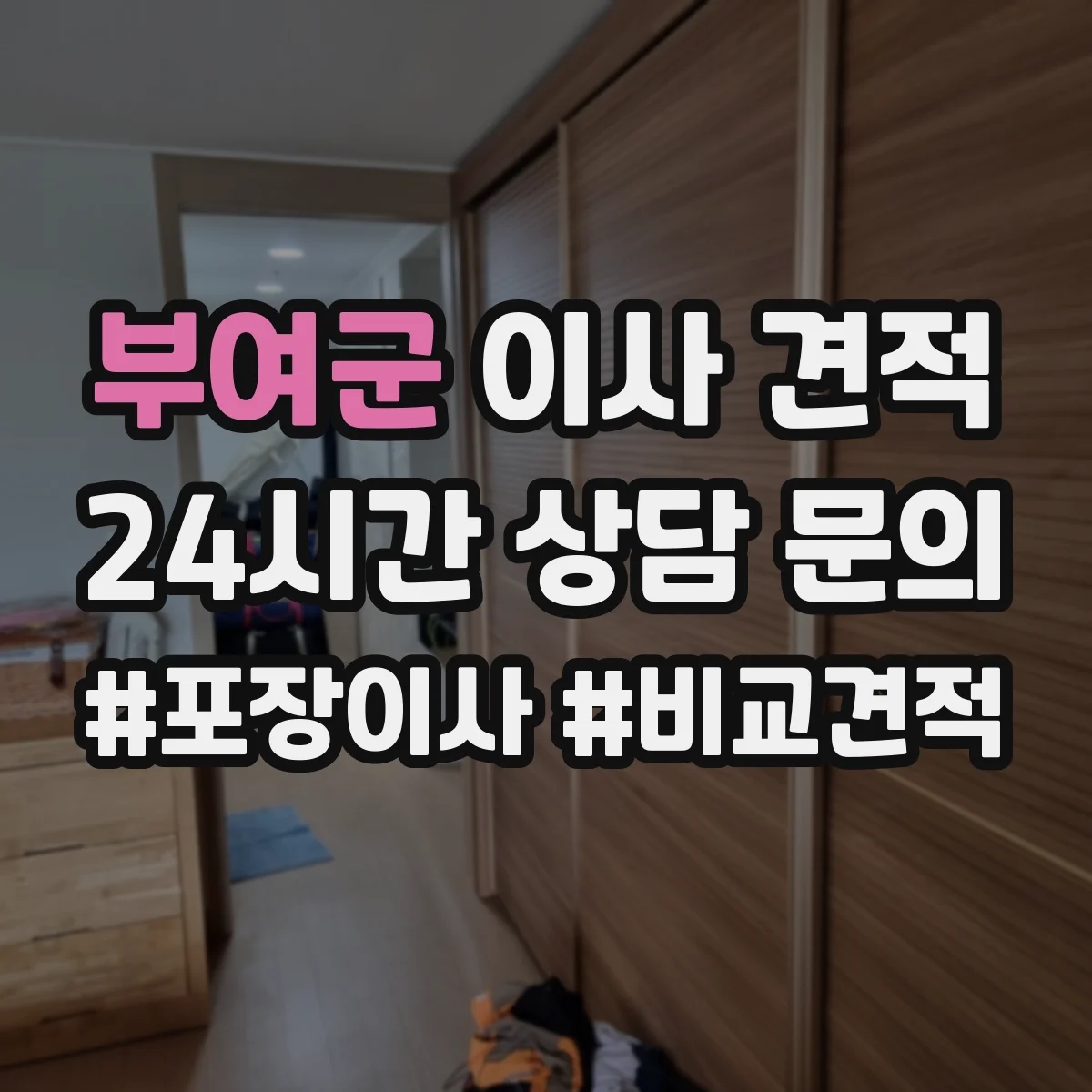 부여군 이사 견적