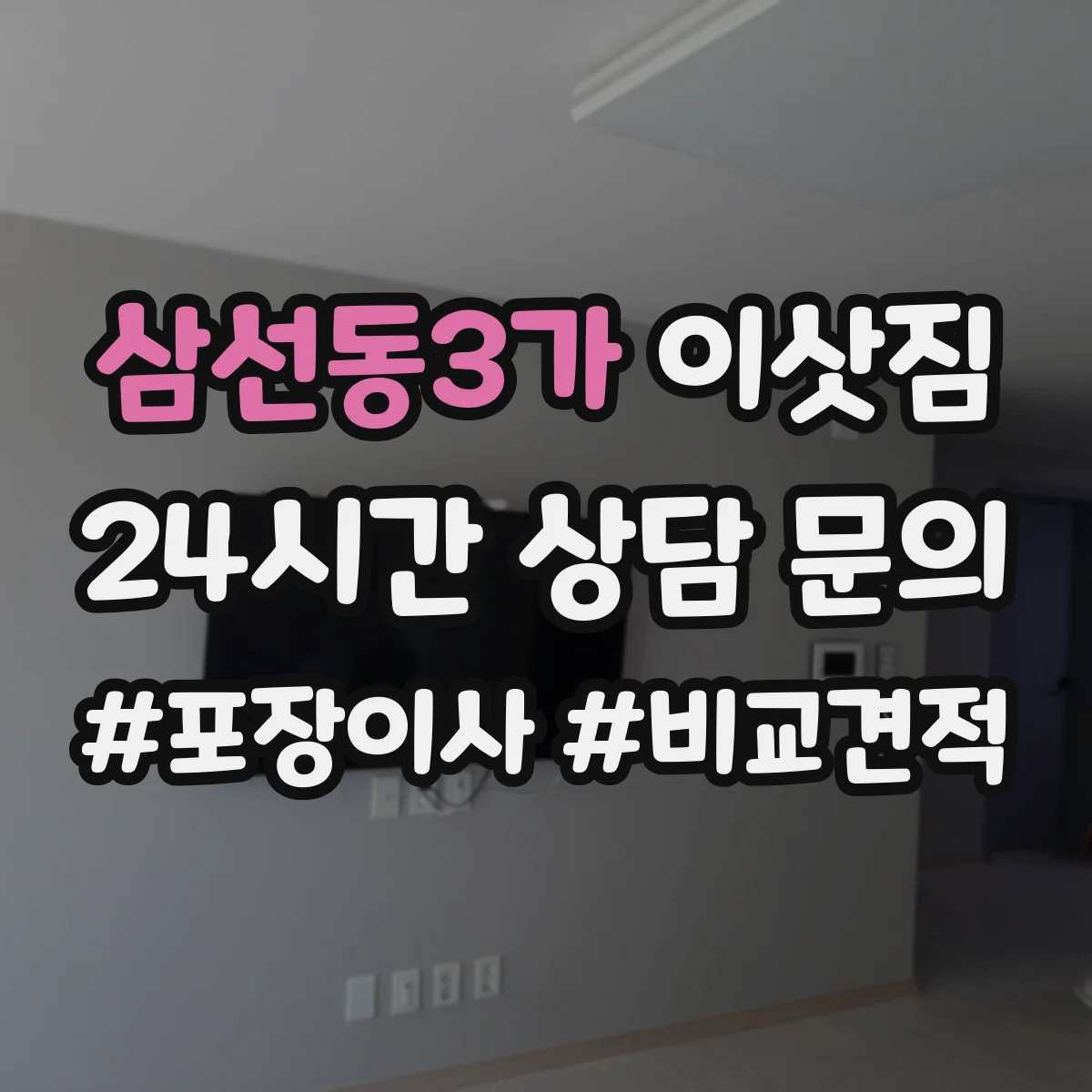 삼선동3가 이삿짐