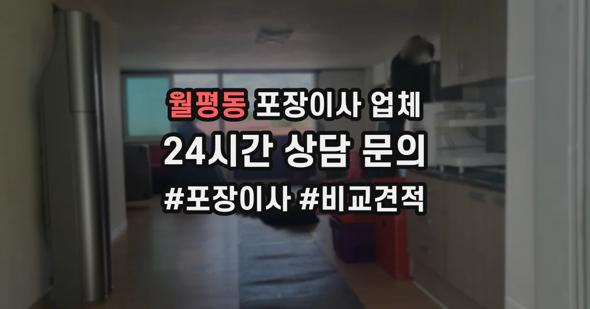 월평동 포장이사 업체