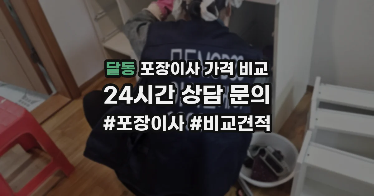 달동 포장이사 가격 비교
