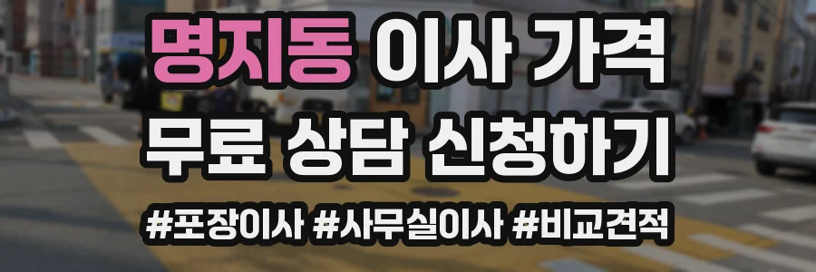 명지동 이사 가격