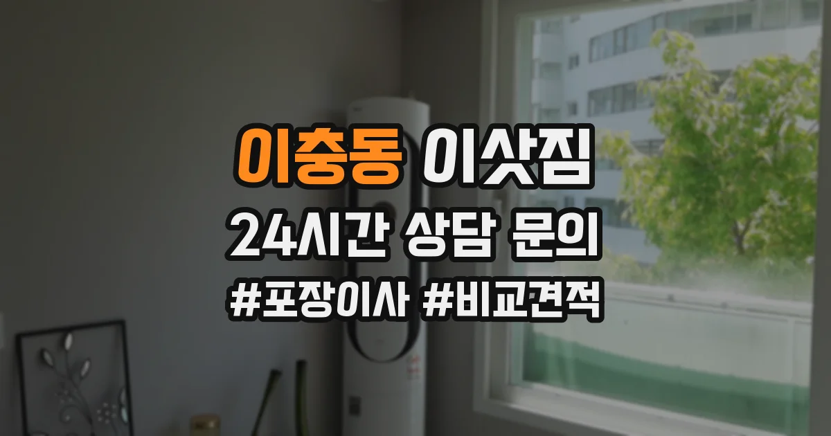 이충동 이삿짐