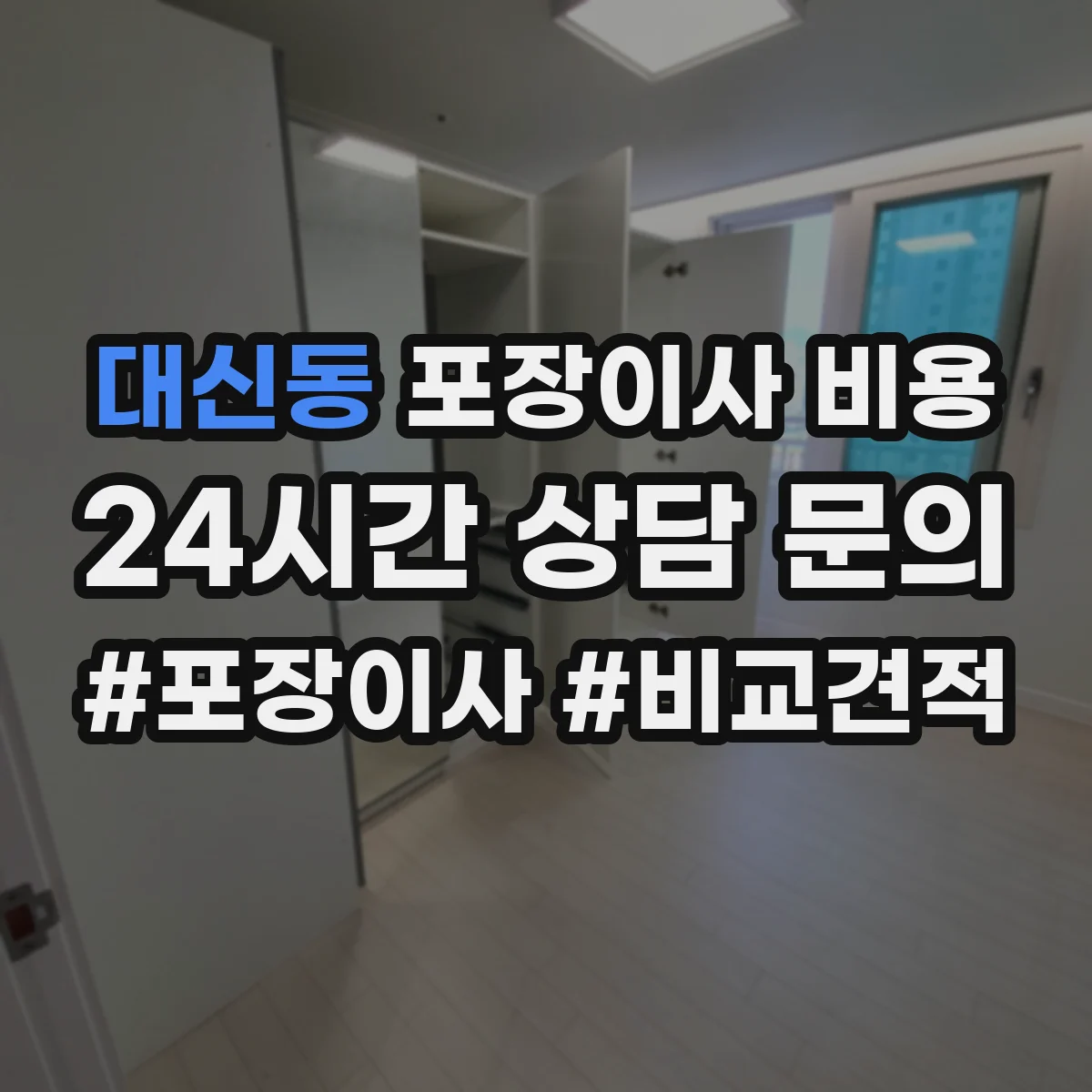 대신동 포장이사 비용