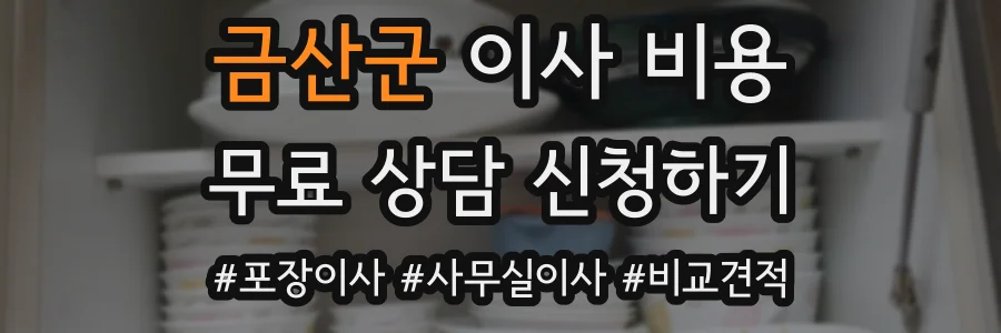 금산군 이사 비용