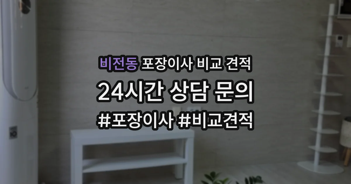 비전동 포장이사 비교 견적