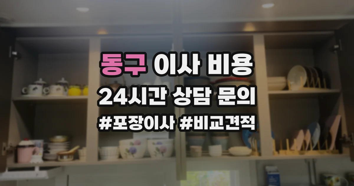 동구 이사 비용
