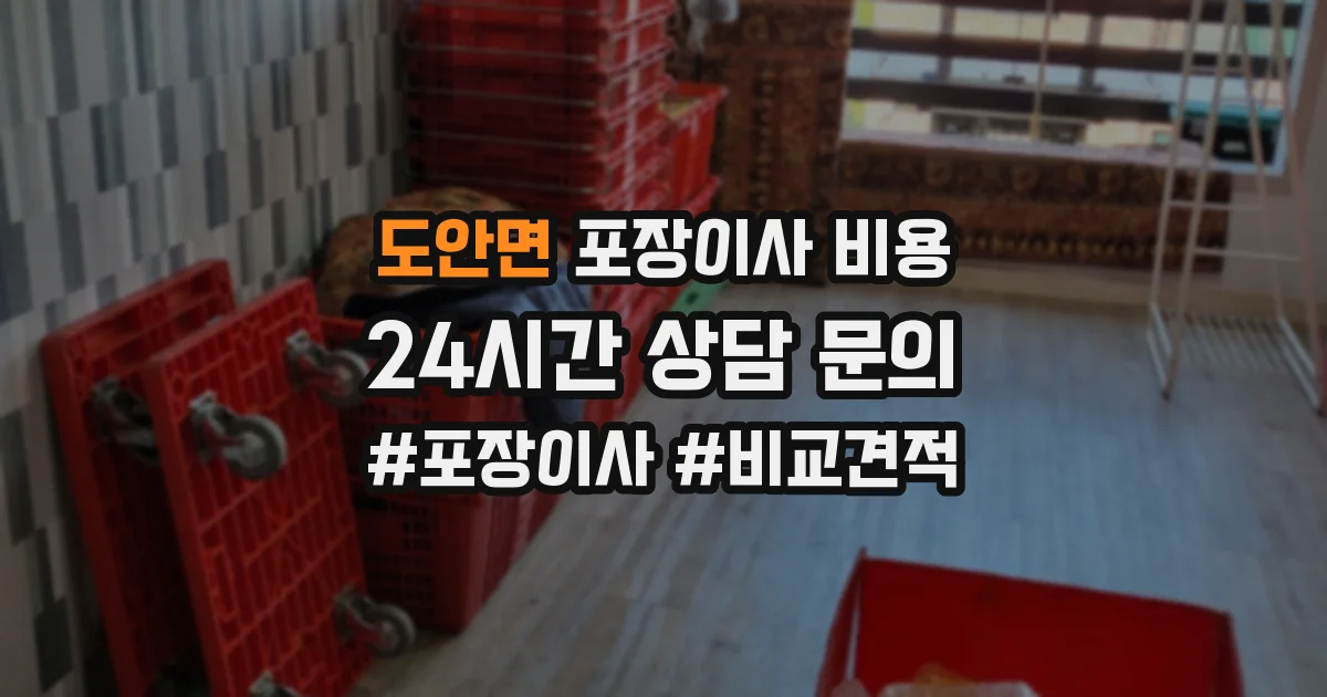 도안면 포장이사 비용