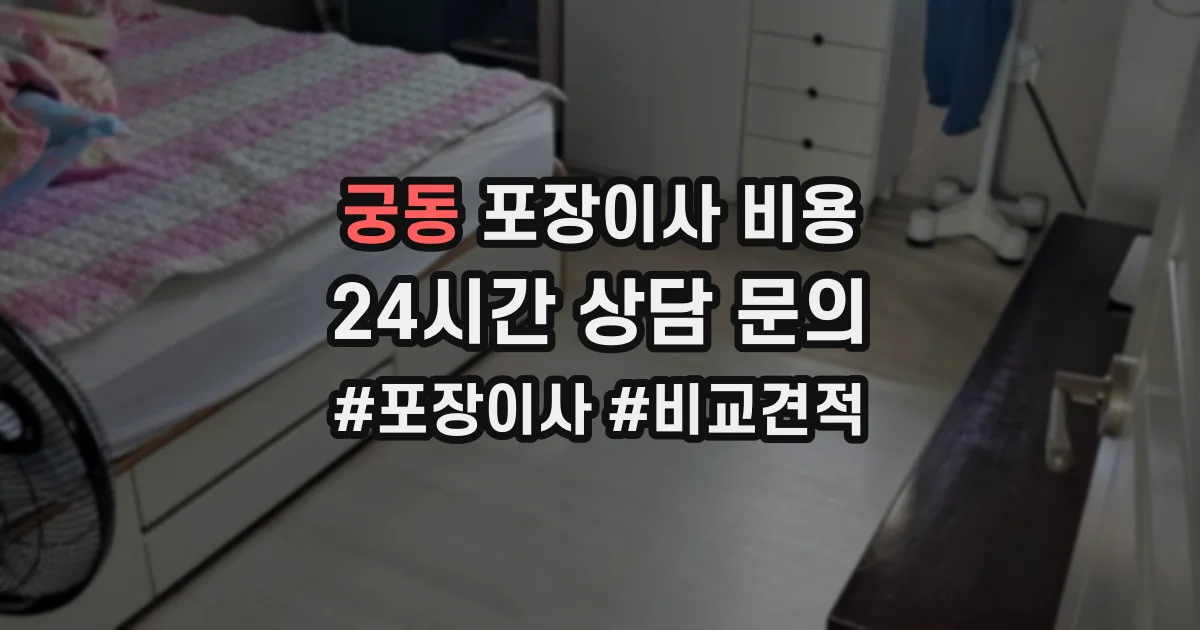 궁동 포장이사 비용